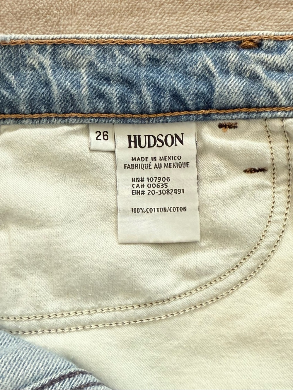 Hudson Denim skirt, blue color, shattered size 26 - Picture 6 of 11